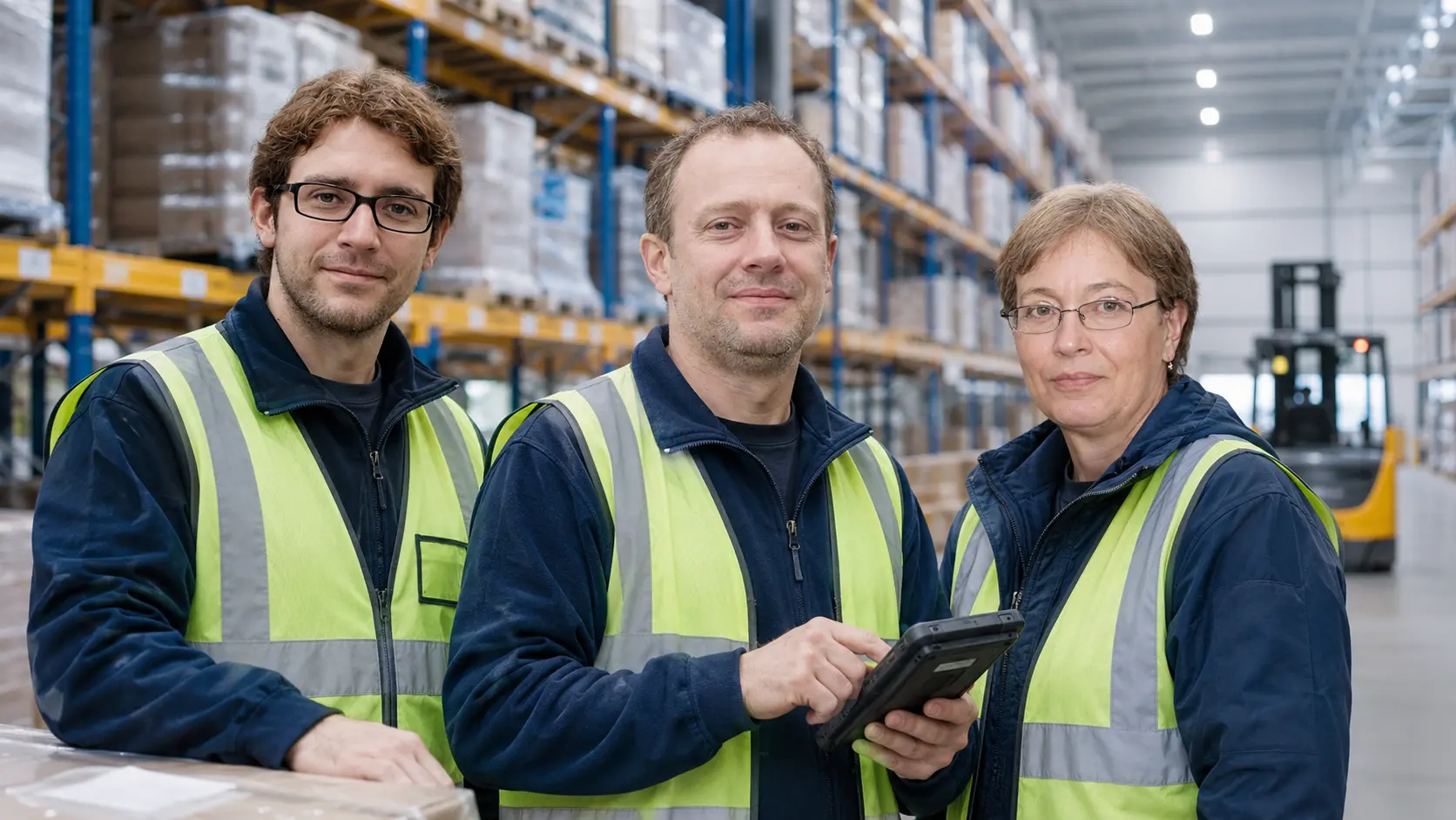 Przestronne centrum logistyczne w Polsce, pracownicy magazynu